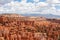 Bryce Canyon - Scenic view of  hoodoo sandstone rock formation towers on Navajo trail in Bryce Canyon National Park, Utah