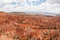 Bryce Canyon - Scenic view of  hoodoo sandstone rock formation towers on Navajo trail in Bryce Canyon National Park, Utah