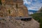 BRYCE CANYON, UTAH, JUNE, 07, 2018: Yellowstone`s Grand Loop Road passes through the Golden Gate surrounded by steep and