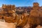 Bryce Canyon, Utah viewed through natural rock hoodoos