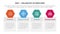 bsc balanced scorecard strategic management tool infographic with four symmetric balance box concept for slide presentation