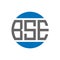 BSE letter logo design on white background. BSE creative initials circle logo concept. BSE letter design