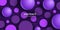 Ðbstract background 3D. Violet backdrop with circles and balls. Colorful vector illustration. Festive purple banner.