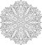 Bstract vector round lace design - mandala, decorative element w