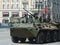 The BTR-82A is an Russian 8x8 wheeled amphibious armoured personnel carrier (APC) with Marines.