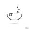 Bubble bath vector icon.