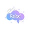 Bubble in blue, violet, relax icon. Simple colored outline vector of motivation icons for ui and ux, website or mobile application