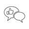 Bubble, bubbles, social media, chat, speech outline icon