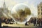 Bubble Burst: An Illustration of the Economic Bubble Bursting. Ai generated