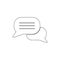 Bubble chat comment conversation message talk outline icon. Signs and symbols can be used for web, logo, mobile app, UI, UX