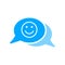 Bubble chat emoji face message smiley icon