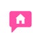 Bubble chat home house message icon