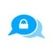 Bubble chat lock message security icon