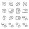 Bubble Chat Message Vector Line Icon Set. Contains such Icons as Conversation, SMS, Notification, Communication and more. Expanded