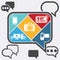 Bubble chatting infographic with icons mobile