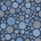 Bubble decorative pattern - seamless pattern, blue jeans textile