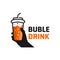 Bubble drink outline logo