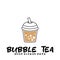 Bubble drink tea logo icon