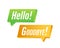 Bubble hello goodbye. Vector stock illustration graphic