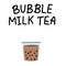 Bubble pearl milk tea vector illustration