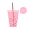 Bubble, pearl tea. Vector  illustration