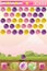 Bubble Shooter Game Interface with Bonus Flowers