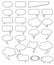 Bubble speech bubbles thought text cartoon set talk cloud message vector comic design dialog empty blank white clouds talking chat