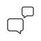 Bubble speech cloud vector communication icon comic message. Cartoon illustration speech cloud talk symbol. Bubble chat sign