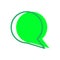 Bubble speech cloud vector communication icon comic message. Cartoon illustration speech cloud talk symbol. Bubble chat sign