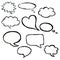 Bubble speech doodle vector set