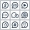 Bubble speeches concepts icon set