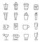 Bubble Tea Drinks and Beverages icons