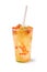 Bubble Tea, Isolated on White Background â€“ Colorful, Fresh Orange Boba Drink