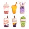 Bubble Tea Set Includes Variety Of Flavored Teas, Tapioca Pearls, And Colorful Straws For Fun And Refreshing Drink