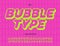 Bubble type modern typography on pink background