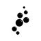 Bubble vector icon black. Soap or water icon