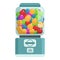 Bubblegum machine icon cartoon vector. Colorful equipment