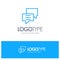 Bubbles, Chat, Customer, Discuss, Group Blue Outline Logo Place for Tagline