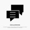 Bubbles, Chat, Customer, Discuss, Group solid Glyph Icon vector