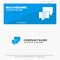 Bubbles, Chat, Customer, Discuss, Group SOlid Icon Website Banner and Business Logo Template