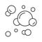 bubbles oxygen line icon vector illustration