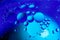 Bubbles of oxygen in water. Water structure. Abstract water bubbles texture background