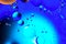 Bubbles of oxygen in water. Water structure. Abstract water bubbles texture background