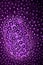 Bubbles on a purple background are arranged chaotically