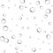 Bubbles underwater texture isolated on transparent background.