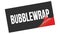 BUBBLEWRAP text on black red sticker stamp