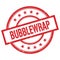 BUBBLEWRAP text written on red vintage round stamp