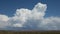 Bubbling Cumulus Clouds in High Desert Landscape Close up Timelapse