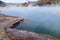 Bubbling geothermal Champagne Pool in Wai-o-tapu, New Zealand