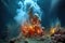 bubbling hydrothermal vent releasing gases underwater